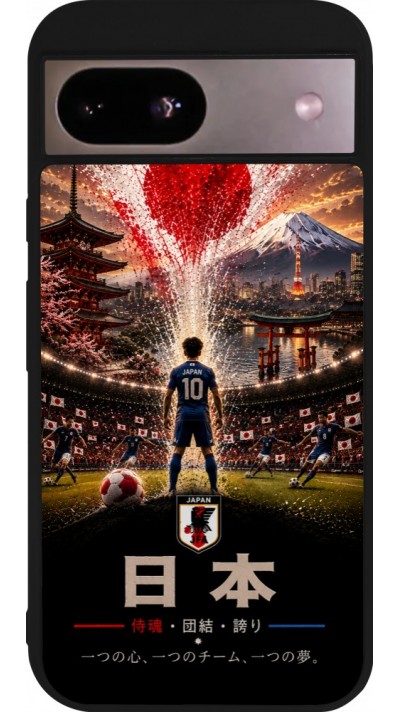 Google Pixel 8a Case Hülle - Silikon schwarz Fussball Japan splash 2026