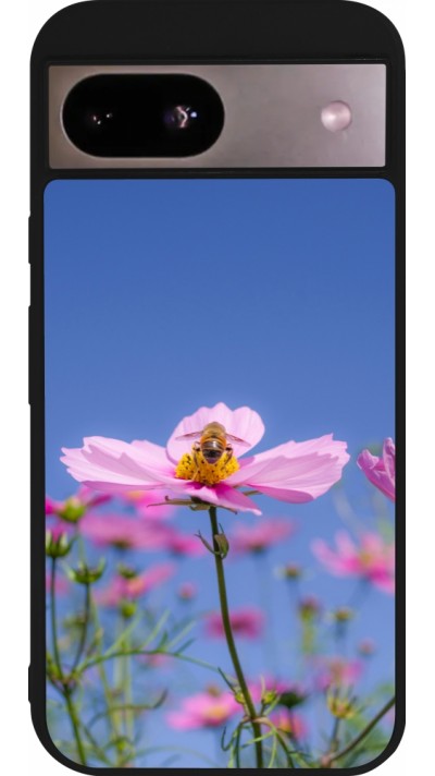 Google Pixel 8a Case Hülle - Silikon schwarz Bee on a flower Spring 2026