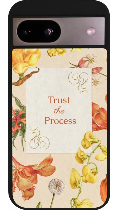 Google Pixel 8a Case Hülle - Silikon schwarz Trust the process Spring 2026