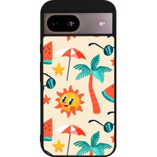Google Pixel 8a Case Hülle - Silikon schwarz Summer 2025 Pattern soleil