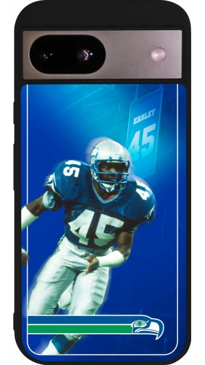 Google Pixel 8a Case Hülle - Silikon schwarz Super Bowl 26 Seattle 1