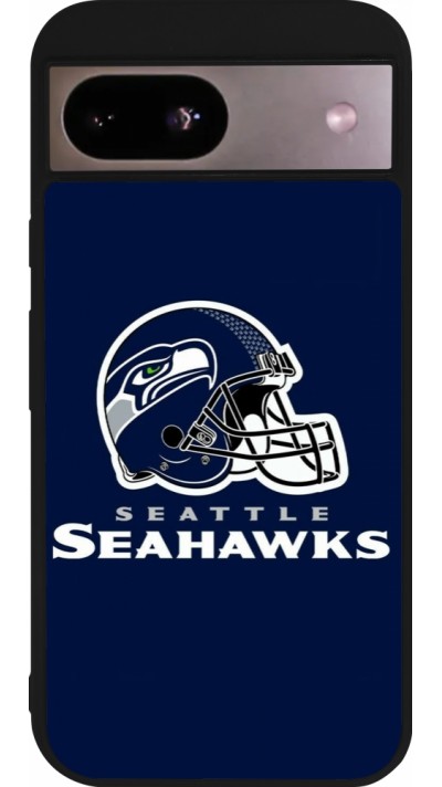 Google Pixel 8a Case Hülle - Silikon schwarz Super Bowl 26 Seattle 3