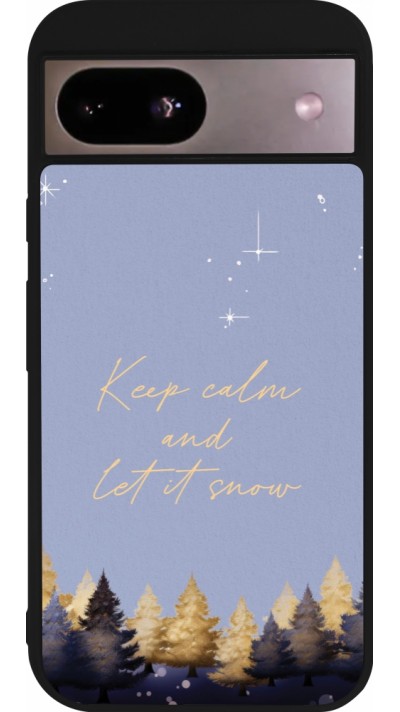 Google Pixel 8a Case Hülle - Silikon schwarz Winter 25 Winter illustration of trees