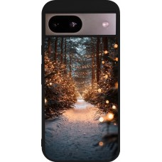 Google Pixel 8a Case Hülle - Silikon schwarz Winter 25 Winter snowy road