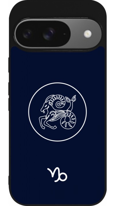 Google Pixel 9 / Pixel 9 Pro Case Hülle - Silikon schwarz Astrologie Steinbock