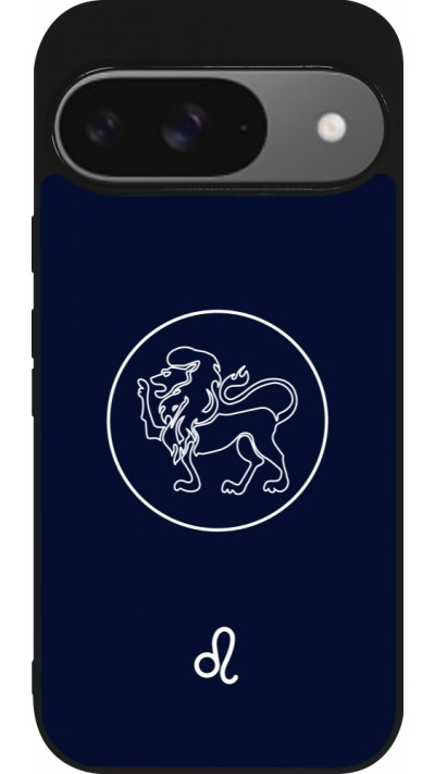 Google Pixel 9 / Pixel 9 Pro Case Hülle - Silikon schwarz Astrologie Löwe
