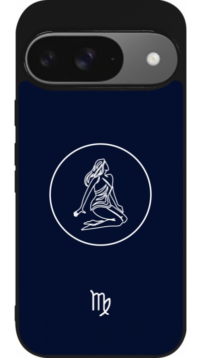 Google Pixel 9 / Pixel 9 Pro Case Hülle - Silikon schwarz Astrologie Jungfrau