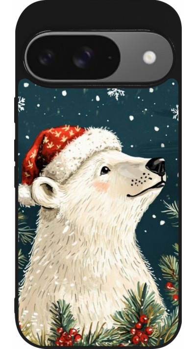 Google Pixel 9 / Pixel 9 Pro Case Hülle - Silikon schwarz Christmas 25 Bear