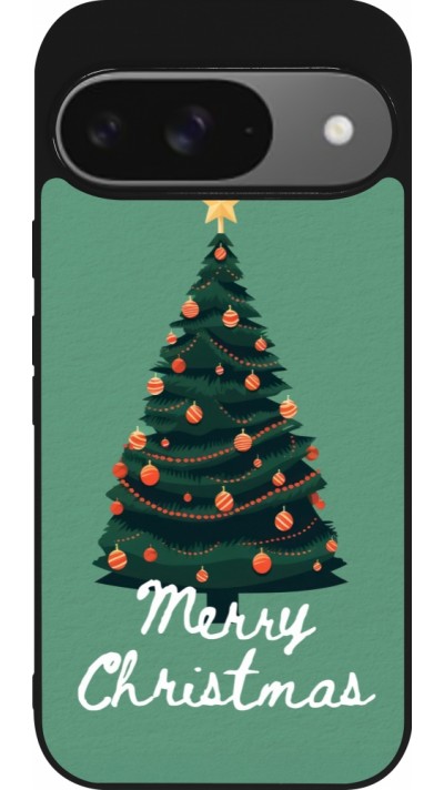 Google Pixel 9 / Pixel 9 Pro Case Hülle - Silikon schwarz Christmas 25 Xmas Tree