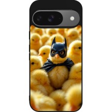 Google Pixel 9 / Pixel 9 Pro Case Hülle - Silikon schwarz Easter 2026 Chicken Batman