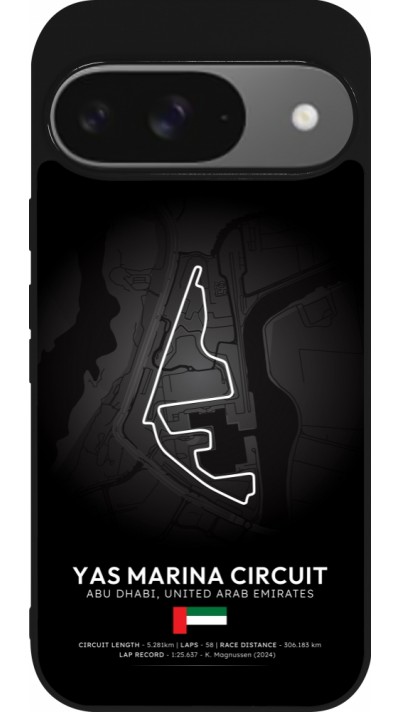 Google Pixel 9 / Pixel 9 Pro Case Hülle - Silikon schwarz F1 Track 2025 Abu Dhabi