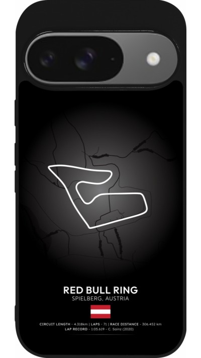 Google Pixel 9 / Pixel 9 Pro Case Hülle - Silikon schwarz F1 Track 2025 Austria