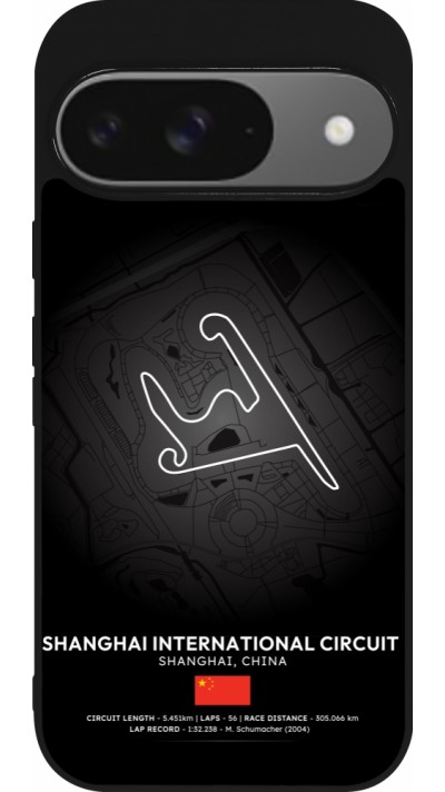 Google Pixel 9 / Pixel 9 Pro Case Hülle - Silikon schwarz F1 Track 2025 China