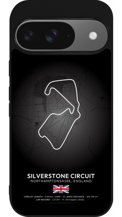 Google Pixel 9 / Pixel 9 Pro Case Hülle - Silikon schwarz F1 Track 2025 Great Britan