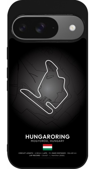 Google Pixel 9 / Pixel 9 Pro Case Hülle - Silikon schwarz F1 Track 2025 Hungary