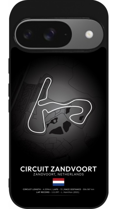 Google Pixel 9 / Pixel 9 Pro Case Hülle - Silikon schwarz F1 Track 2025 Netherlands