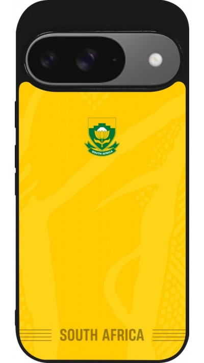 Google Pixel 9 / Pixel 9 Pro Case Hülle - Silikon schwarz Südafrika 2026 personalisierbares Fussballtrikot