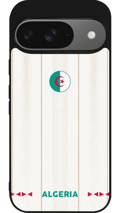 Google Pixel 9 / Pixel 9 Pro Case Hülle - Silikon schwarz Algerien 2026 personalisierbares Fussballtrikot