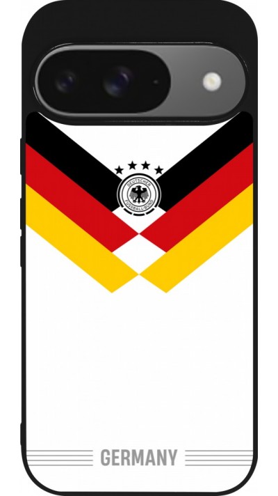 Google Pixel 9 / Pixel 9 Pro Case Hülle - Silikon schwarz Deutschland 2026 personalisierbares Fussballtrikot