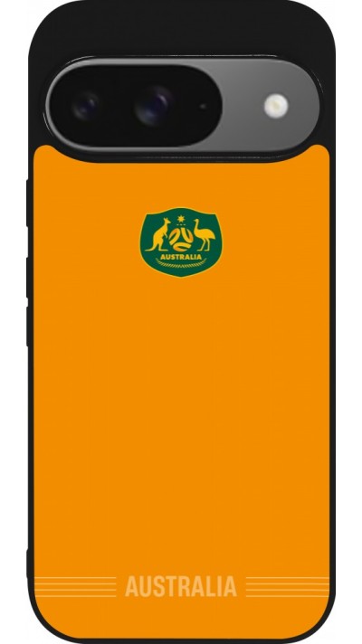 Google Pixel 9 / Pixel 9 Pro Case Hülle - Silikon schwarz Australien 2026 personalisierbares Fussballtrikot