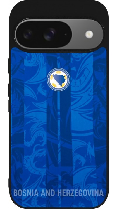 Google Pixel 9 / Pixel 9 Pro Case Hülle - Silikon schwarz Bosnien und Herzegowina 2026 personalisierbares Fussballtrikot