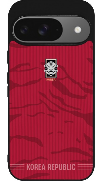 Google Pixel 9 / Pixel 9 Pro Case Hülle - Silikon schwarz Südkorea 2026 personalisierbares Fussballtrikot