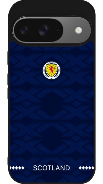 Google Pixel 9 / Pixel 9 Pro Case Hülle - Silikon schwarz Schottland 2026 personalisierbares Fussballtrikot