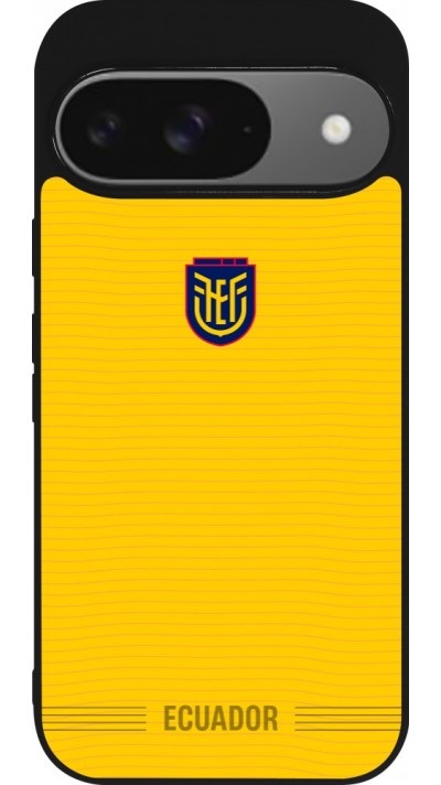 Google Pixel 9 / Pixel 9 Pro Case Hülle - Silikon schwarz Ecuador 2026 personalisierbares Fussballtrikot