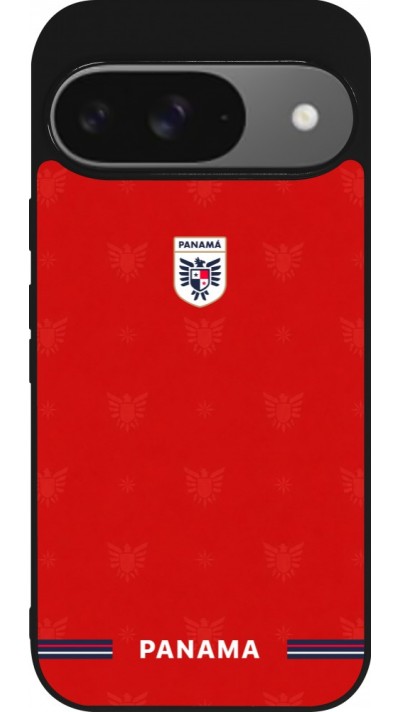 Google Pixel 9 / Pixel 9 Pro Case Hülle - Silikon schwarz Panama 2026 personalisierbares Fussballtrikot