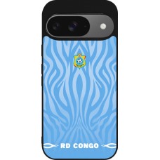 Google Pixel 9 / Pixel 9 Pro Case Hülle - Silikon schwarz Demokratische Republik Kongo 2026 personalisierbares Fussballtrikot