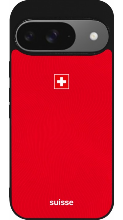 Google Pixel 9 / Pixel 9 Pro Case Hülle - Silikon schwarz Schweiz 2026 personalisierbares Fussballtrikot