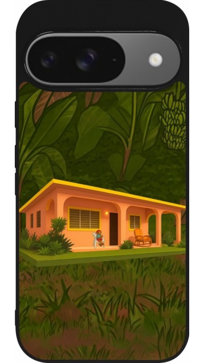 Google Pixel 9 / Pixel 9 Pro Case Hülle - Silikon schwarz Benitos house DTMF