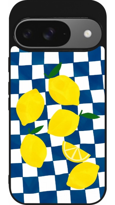 Google Pixel 9 / Pixel 9 Pro Case Hülle - Silikon schwarz Illustration lemons 2026
