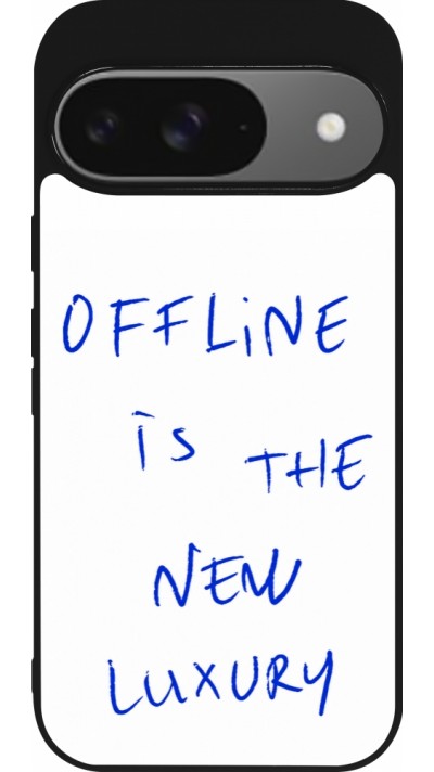 Coque Google Pixel 9 / Pixel 9 Pro - Silicone rigide noir Offline is the new luxury