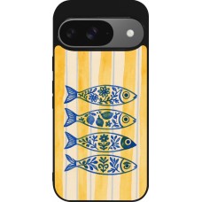 Google Pixel 9 / Pixel 9 Pro Case Hülle - Silikon schwarz Portuguese fish 2026
