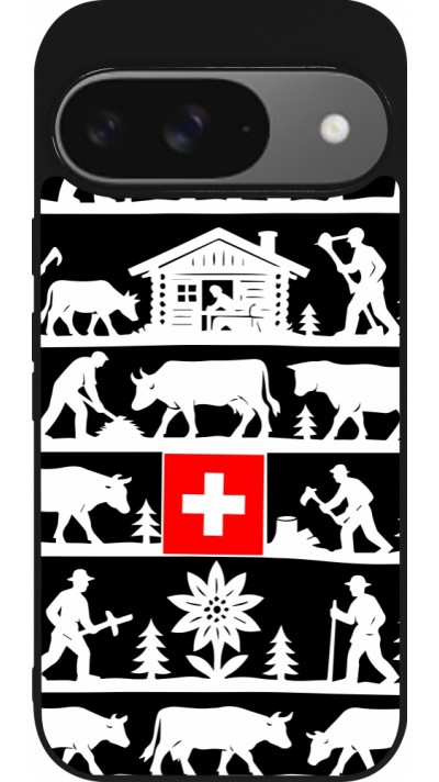 Google Pixel 9 / Pixel 9 Pro Case Hülle - Silikon schwarz Poya Schweiz 1 schwarz