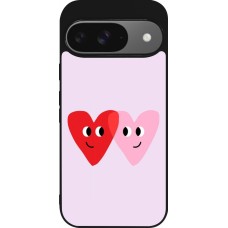 Google Pixel 9 / Pixel 9 Pro Case Hülle - Silikon schwarz Saint Valentines Day 26 Heart