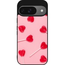 Google Pixel 9 / Pixel 9 Pro Case Hülle - Silikon schwarz Saint Valentines Day 26 Lollipop