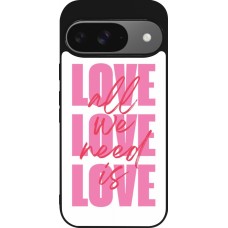 Google Pixel 9 / Pixel 9 Pro Case Hülle - Silikon schwarz Saint Valentines Day 26 Love all we need is