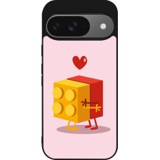 Google Pixel 9 / Pixel 9 Pro Case Hülle - Silikon schwarz Saint Valentines Day 26 Puzzle