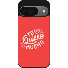 Google Pixel 9 / Pixel 9 Pro Case Hülle - Silikon schwarz Saint Valentines Day 26 Te quiero mucho
