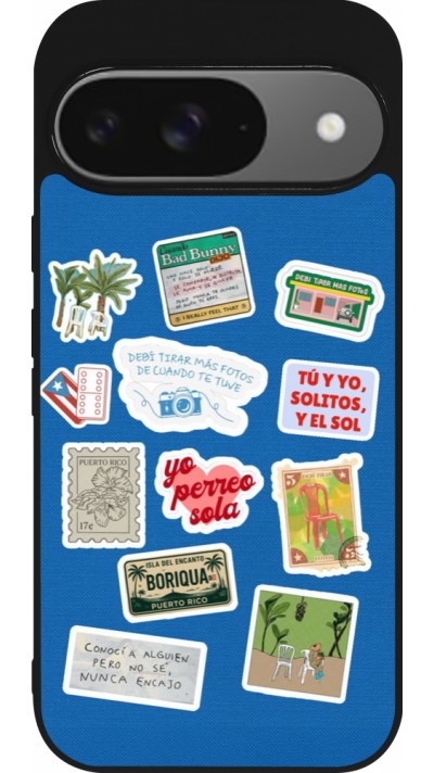 Google Pixel 9 / Pixel 9 Pro Case Hülle - Silikon schwarz Seals of the Dominican Republic DTMF