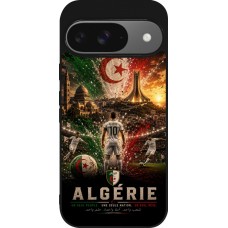 Google Pixel 9 / Pixel 9 Pro Case Hülle - Silikon schwarz Fussball Algerien splash 2026