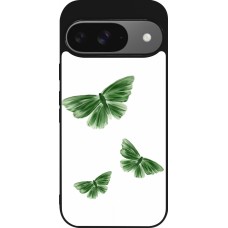 Google Pixel 9 / Pixel 9 Pro Case Hülle - Silikon schwarz Butterflies 2026