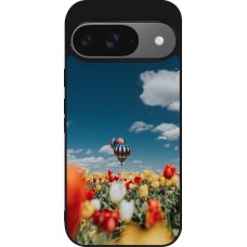 Google Pixel 9 / Pixel 9 Pro Case Hülle - Silikon schwarz Hot air balloon 2026