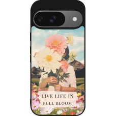 Google Pixel 9 / Pixel 9 Pro Case Hülle - Silikon schwarz Live life in full moon 2026