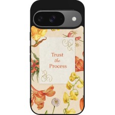 Google Pixel 9 / Pixel 9 Pro Case Hülle - Silikon schwarz Trust the process 2026