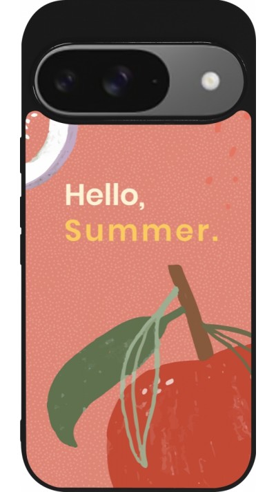 Coque Google Pixel 9 / Pixel 9 Pro - Silicone rigide noir Summer 2025 Hello summer