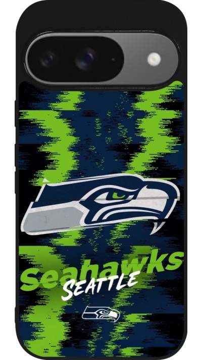 Google Pixel 9 / Pixel 9 Pro Case Hülle - Silikon schwarz Super Bowl 26 Seattle 2