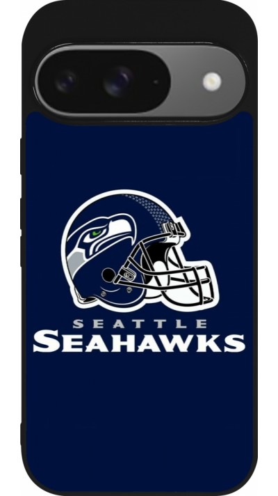 Google Pixel 9 / Pixel 9 Pro Case Hülle - Silikon schwarz Super Bowl 26 Seattle 3